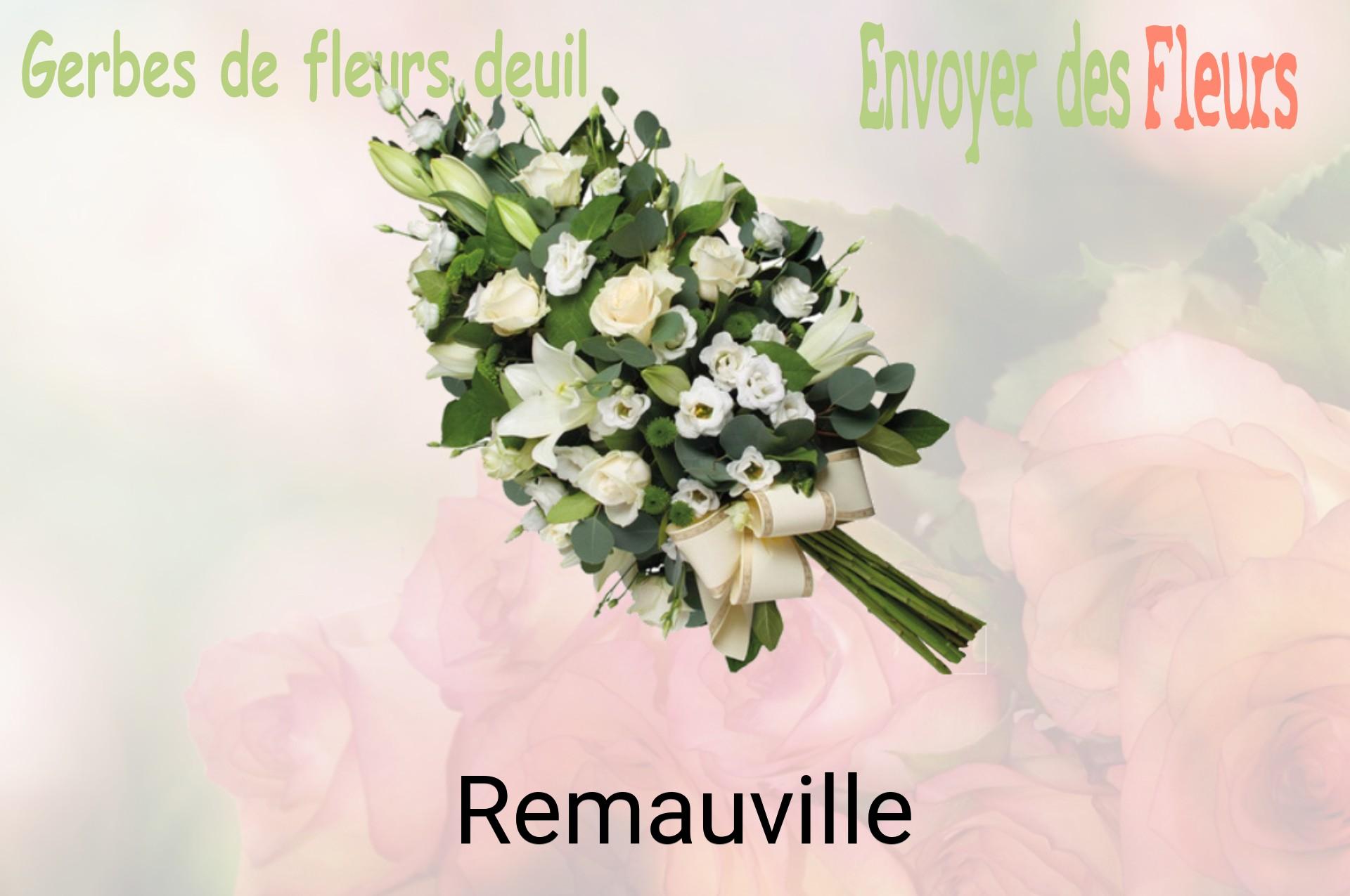 Gerbe de fleurs de deuil livrée à Remauville